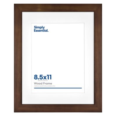 Simply Essential&trade; Gallery 8.5-Inch x 11-Inch Matted Wood Wall Frame in Walnut