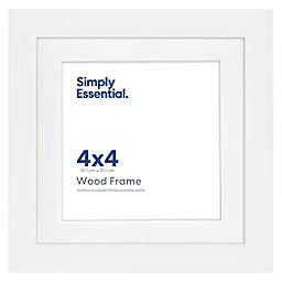 Simply Essential™ Gallery 4-Inch x 4-Inch Matted Wood Picture Frame in White