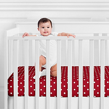 Sweet Jojo Designs Mod Dots Purple Crib or Toddler Fitted Sheet Mini Polka Dot 
