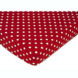 Sweet Jojo Designs Ladybug Polka Dot Fitted Crib Sheet in Red/White