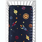 Alternate image 2 for Sweet Jojo Designs Space Galaxy Fitted Crib Sheet in in Space Print