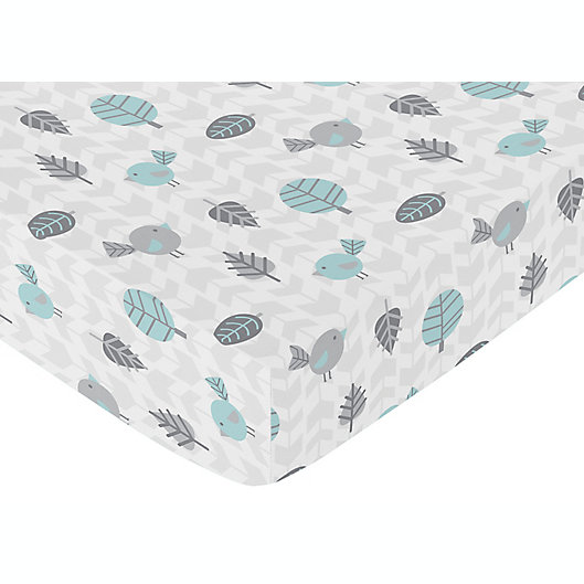 Alternate image 1 for Sweet Jojo Designs Earth and Sky Fitted Crib Sheet in Blue