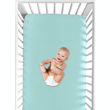 Sweet Jojo Designs Skylar Fitted Crib Sheet in Turquoise. View a larger version of this product image.