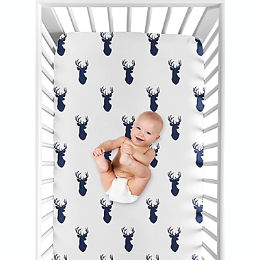 Sweet Jojo Designs&reg; Woodland Deer Fitted Crib Sheet. View a larger version of this product image.