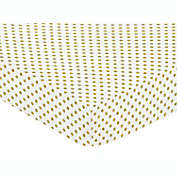Sweet Jojo Designs Amelia Polka Dot Fitted Crib Sheet in Gold/White