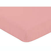 Sweet Jojo Designs&reg; Feather Fitted Crib Sheet in Coral
