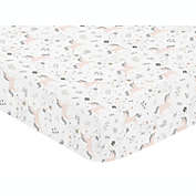 Sweet Jojo Designs Unicorn Fitted Crib Sheet in Pink