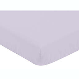 Sweet Jojo Designs Solid Fitted Crib Sheet in Lavender