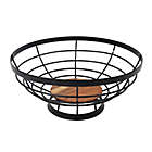 Alternate image 0 for Our Table&trade; Wood and Iron 11.4-Inch Fruit Basket in Black