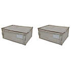 Alternate image 0 for Squared Away&trade; Canvas Garment Storage Bags in Oyster Grey (Set of 2)