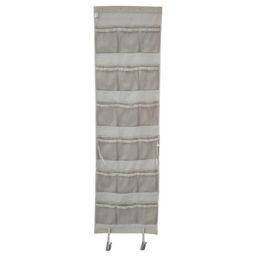 Squared Away™ 36-Pocket Over-the-Door Canvas Organizer in Oyster Grey