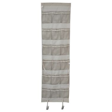 Squared Away&trade; 36-Pocket Over-the-Door Canvas Organizer in Oyster Grey. View a larger version of this product image.