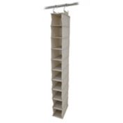 Squared Away&trade; 10-Shelf Hanging Shoe Organizer in Oyster Grey