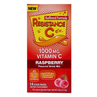 Resistance C 14-Count Immune Health Support Sticks with Vitamin C in Rasberry