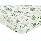 Alternate image 0 for Sweet Jojo Designs&reg; Watercolor Botanical Leaf Fitted Crib Sheet in Green/White