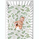 Alternate image 3 for Sweet Jojo Designs&reg; Watercolor Botanical Leaf Fitted Crib Sheet in Green/White