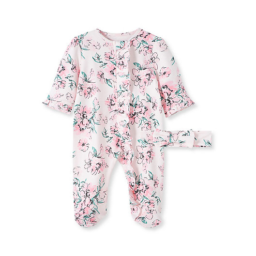 Alternate image 1 for Little Me® 2-Piece Floral Dream Footie and Headband Set in Pink
