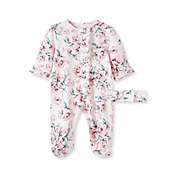 Little Me&reg; 2-Piece Floral Dream Footie and Headband Set in Pink
