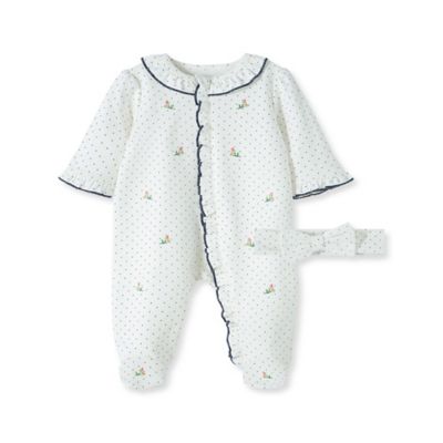 Little Me&reg; 2-Piece Rosebud Footie and Headband Set