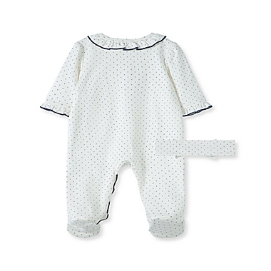 Little Me&reg; 2-Piece Rosebud Footie and Headband Set. View a larger version of this product image.