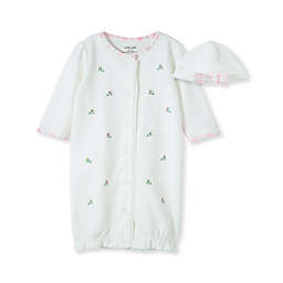 Little Me® Size 0-3M Garden Gown and Hat Set in Ivory
