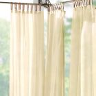 Alternate image 1 for Elrene Home Fashions Darien 95-Inch Sheer Indoor/Outdoor Curtain Panel in Natural (Single)