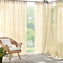Elrene Home Fashions Darien 95-Inch Sheer Indoor/Outdoor Curtain Panel in Natural (Single)