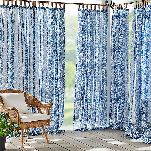 Alternate image 1 for Elrene Home Fashions Verena Tab Top Sheer Indoor/Outdoor Curtain Panel (Single)