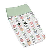 Sweet Jojo Designs Mod Arrow Changing Pad Cover in Coral/Mint
