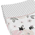 Alternate image 3 for Sweet Jojo Designs Watercolor Floral Changing Pad Cover in Pink/Grey
