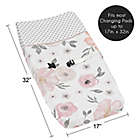 Alternate image 5 for Sweet Jojo Designs Watercolor Floral Changing Pad Cover in Pink/Grey