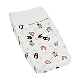 Sweet Jojo Designs Woodland Pals Changing Pad Cover in Beige/Black