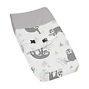 Sweet Jojo Designs Sloth Changing Pad Cover in Pink/Grey