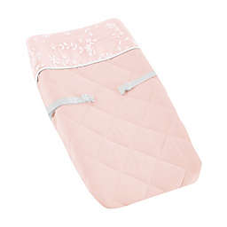Sweet Jojo Designs® Lace Changing Pad Cover in Pink/White