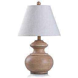 Bee & Willow™ Wood Turned Table Lamp in Natural with Natural Linen Shade
