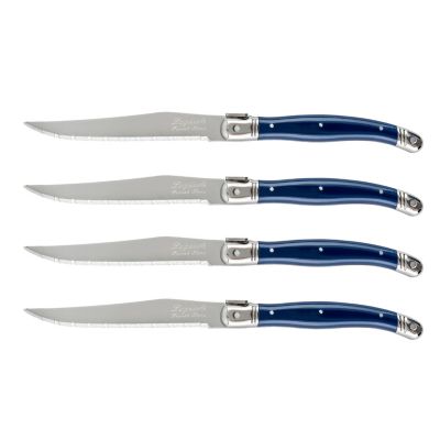 French Home Laguiole Steak Knives in Navy (Set of 4)