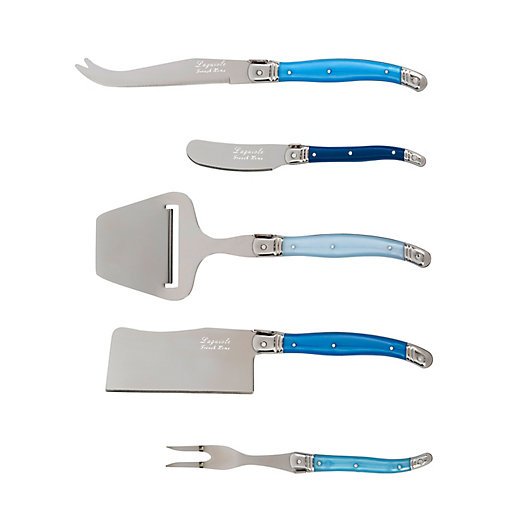 Alternate image 1 for French Home Laguiole 5-Piece Cheese Knife, Fork, and Slicer Set