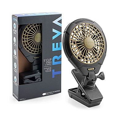 Treva&reg; 5-Inch Battery Powered Clip Fan. View a larger version of this product image.