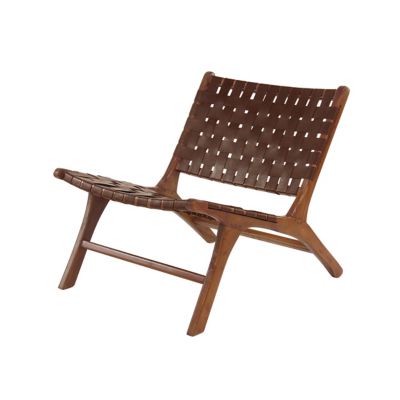 Ridge Road Decor Mahogany Contemporary Accent Chair in Brown