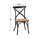 Alternate image 3 for Ridge Road Decor Farmhouse Dining Chair in Black (Set of 2)
