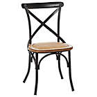 Alternate image 0 for Ridge Road Decor Farmhouse Dining Chair in Black (Set of 2)