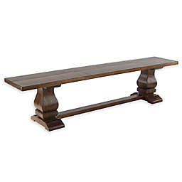 Ridge Road Decor Wooden Traditional Rectangular Dining Bench in Brown