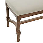 Alternate image 4 for Ridge Road Decor Traditional Linen Upholstered Bench in Brown