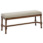 Alternate image 0 for Ridge Road Decor Traditional Linen Upholstered Bench in Brown