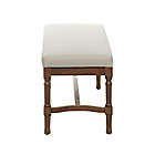 Alternate image 6 for Ridge Road Decor Traditional Linen Upholstered Bench in Brown