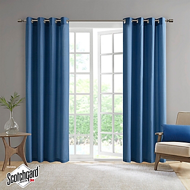 Madison Park Pacifica Solid 3M Scotchgard Grommet Top Outdoor Curtain Panel (Single). View a larger version of this product image.