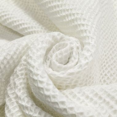 Haven&trade; 72-Inch x 72-Inch Mini Waffle Shower Curtain in White. View a larger version of this product image.