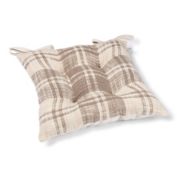 Bee &amp; Willow&reg; Plaid Chair Pad in Taupe