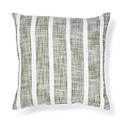 Bee &amp; Willow&trade; Fall Woven Duplex Stripe Square Outdoor Throw Pillow in Winter Moss