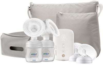 Philips Avent Electric Double Breast Pump in White with Travel Bag